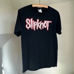 Slipknot Band Tee Shirt Mens Small Black Graphic Print Rock Short Sleeve